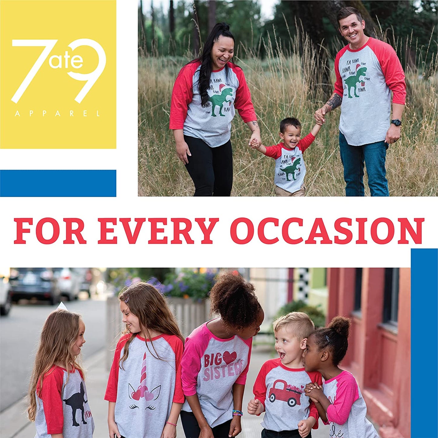 Matching Family Christmas Shirts - Tree Rex Dinosaur Red Shirt