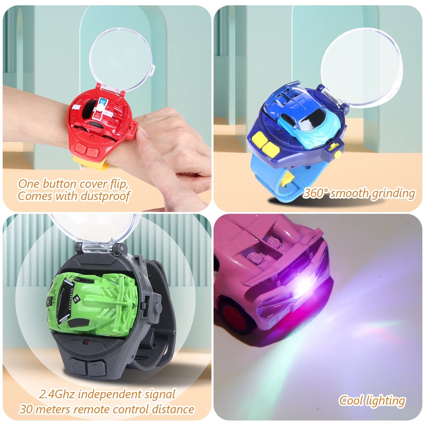 Mini RC Car Watch Toys Detachable Electric Truck Watch Toys for Kids