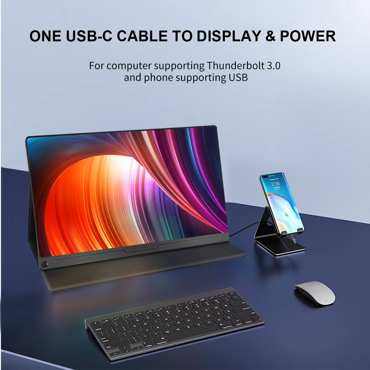 15.6 Inch 4K UHD Gaming Portable Monitor for PC Screen External for PS 5 4 Xbox Switch Laptop Computer Tablet Phone