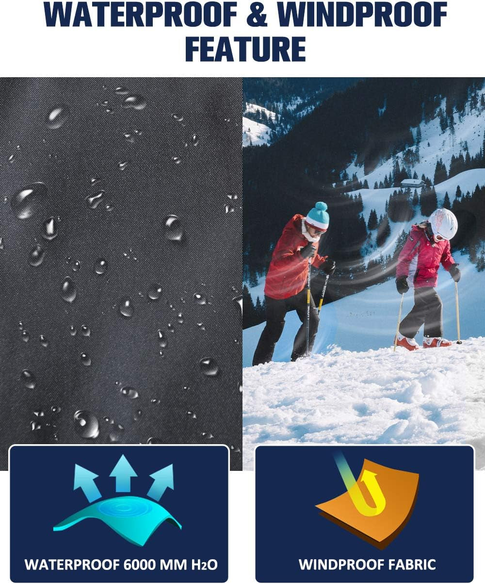 -Big-Boys-Kids-Snow-Pants-Cargo Pants Winter Warm Outdoor Ski Pants Snowboard Outdoor Waterproof Insulated Pocket