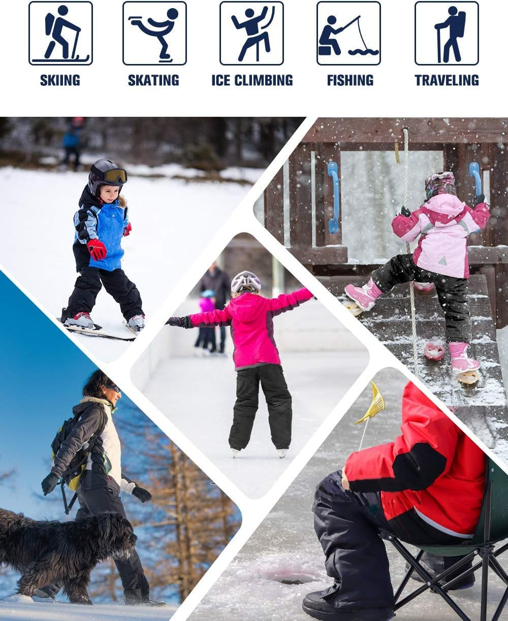 -Big-Boys-Kids-Snow-Pants-Cargo Pants Winter Warm Outdoor Ski Pants Snowboard Outdoor Waterproof Insulated Pocket