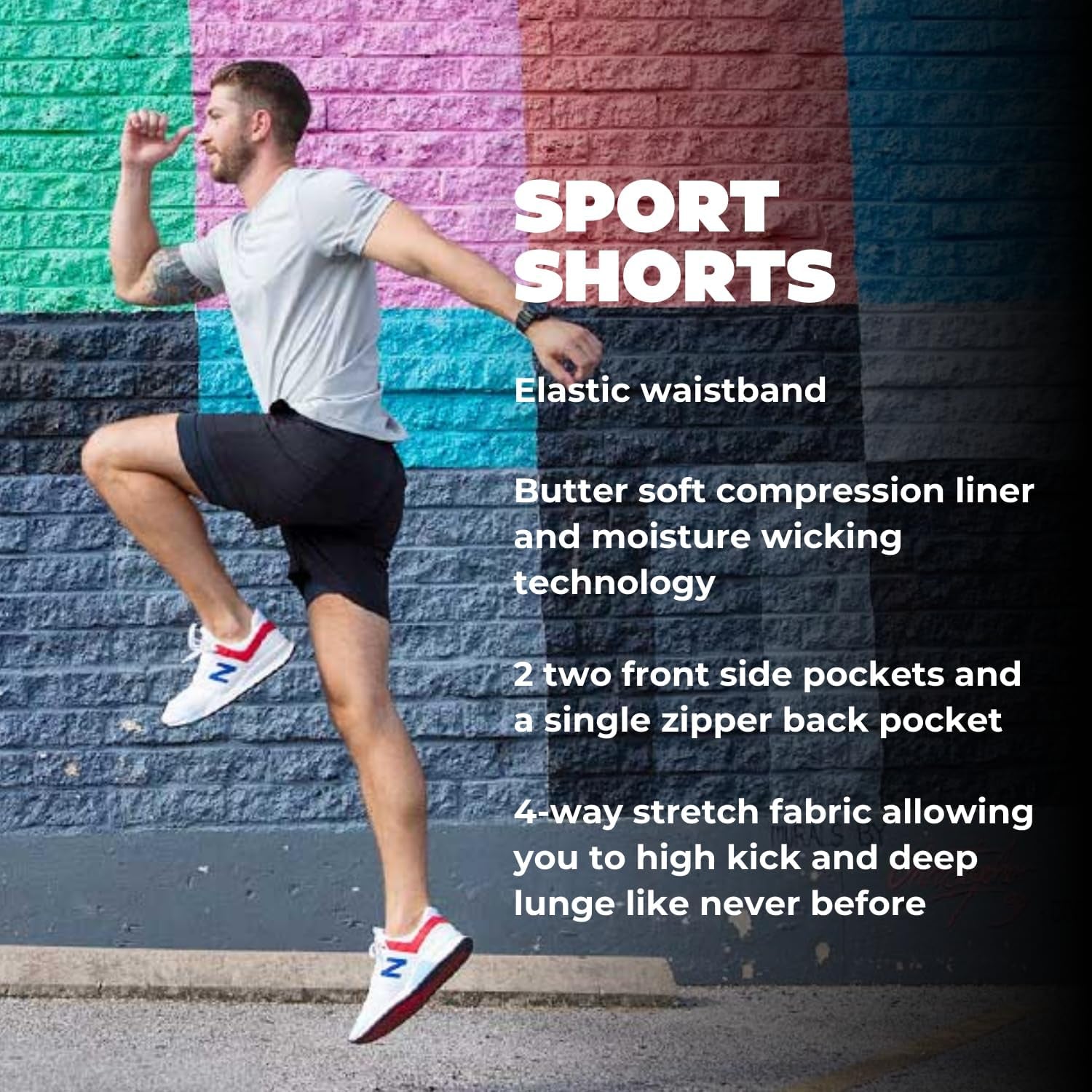 7’’ Sport Shorts – Men’S Gym Shorts and Activewear, Anti-Chafing Compression Liner, Elastic Waistband, 3 Pockets