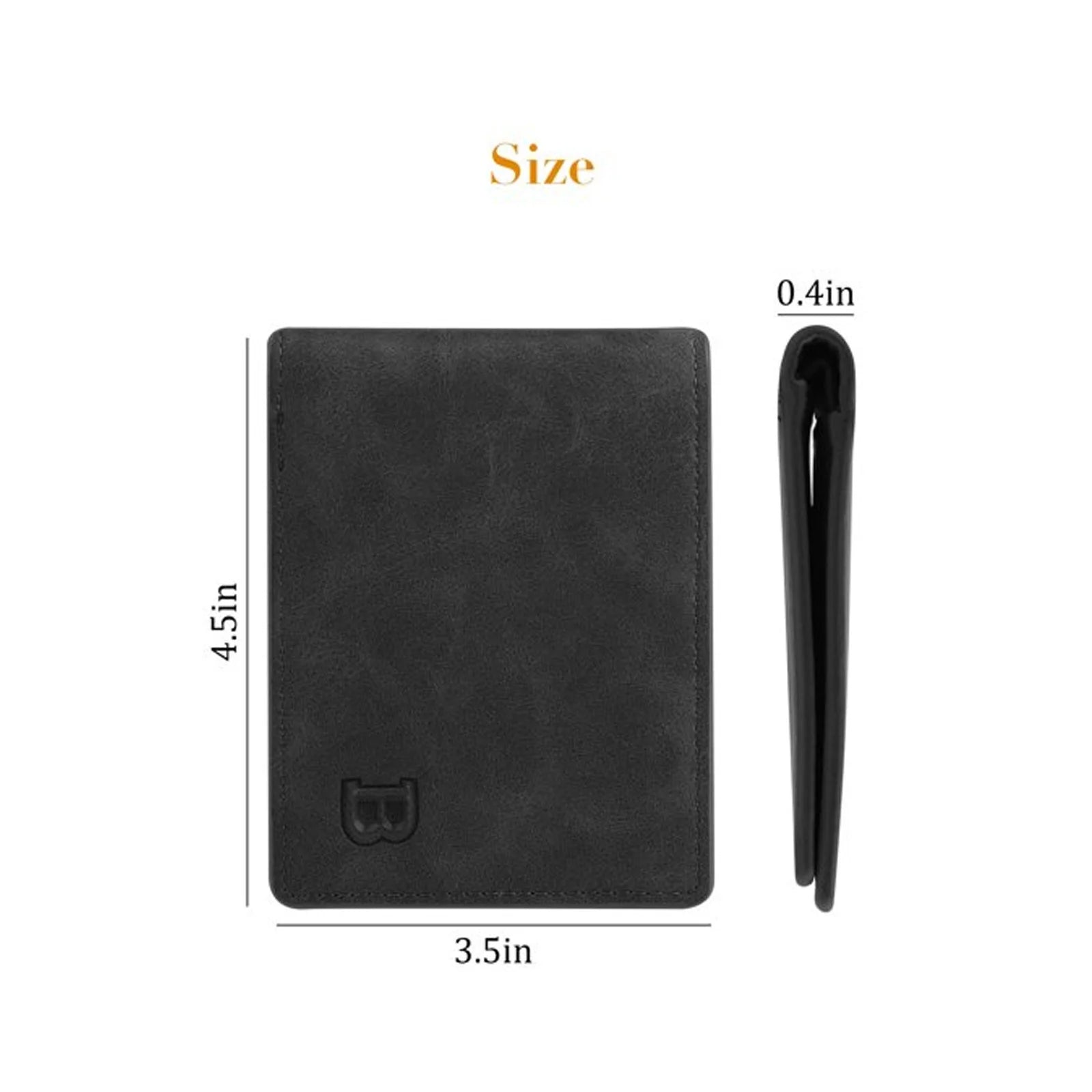 Pu Leather Wallet for Men Tsv Men'S Bifold Wallet Slim Minimalist Front Pocket Wallet Id Window Card Case Rfid Blocking Wallet with 6 Slots Slots Purse Black/Brown,Wallet