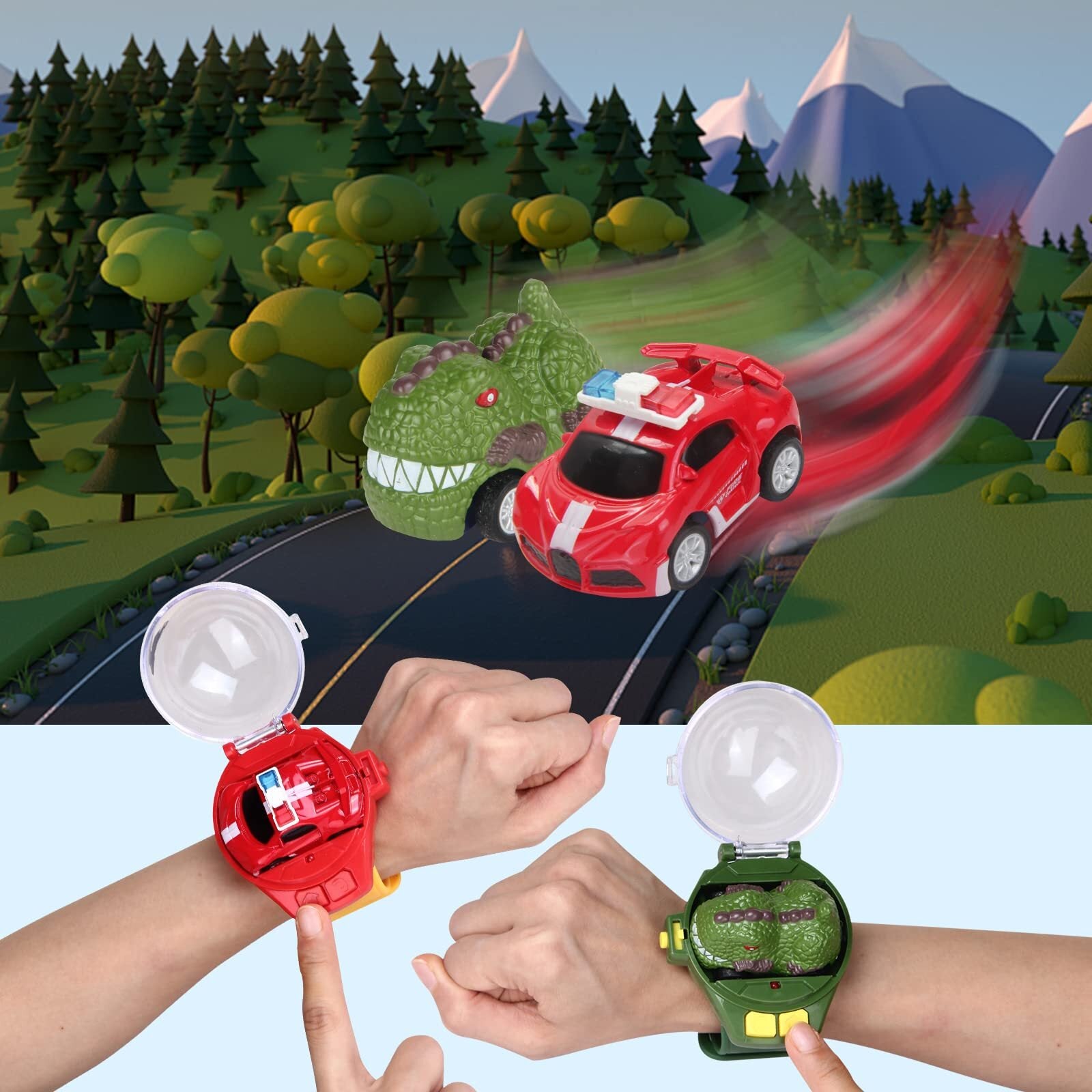Mini RC Car Watch Toys Detachable Electric Truck Watch Toys for Kids